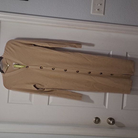 Gianni Bini V-Neck Cardigan Sweater Dress - Picture 2 of 8
